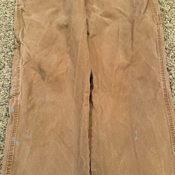 Dickies Carpenter Painter Workwear Utility Pocket Tan Pants Paint Splatter Wear - Picture 6 of 8